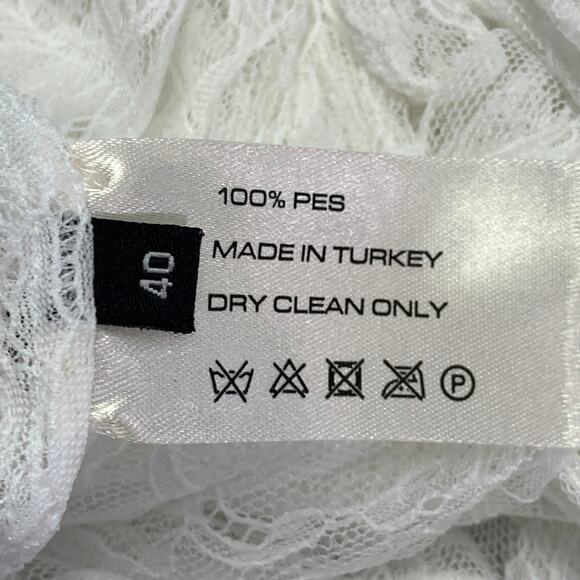 NEW ARRIVALS Size M White See Through Polyester Lace Bodysuit - Picture 7 of 8